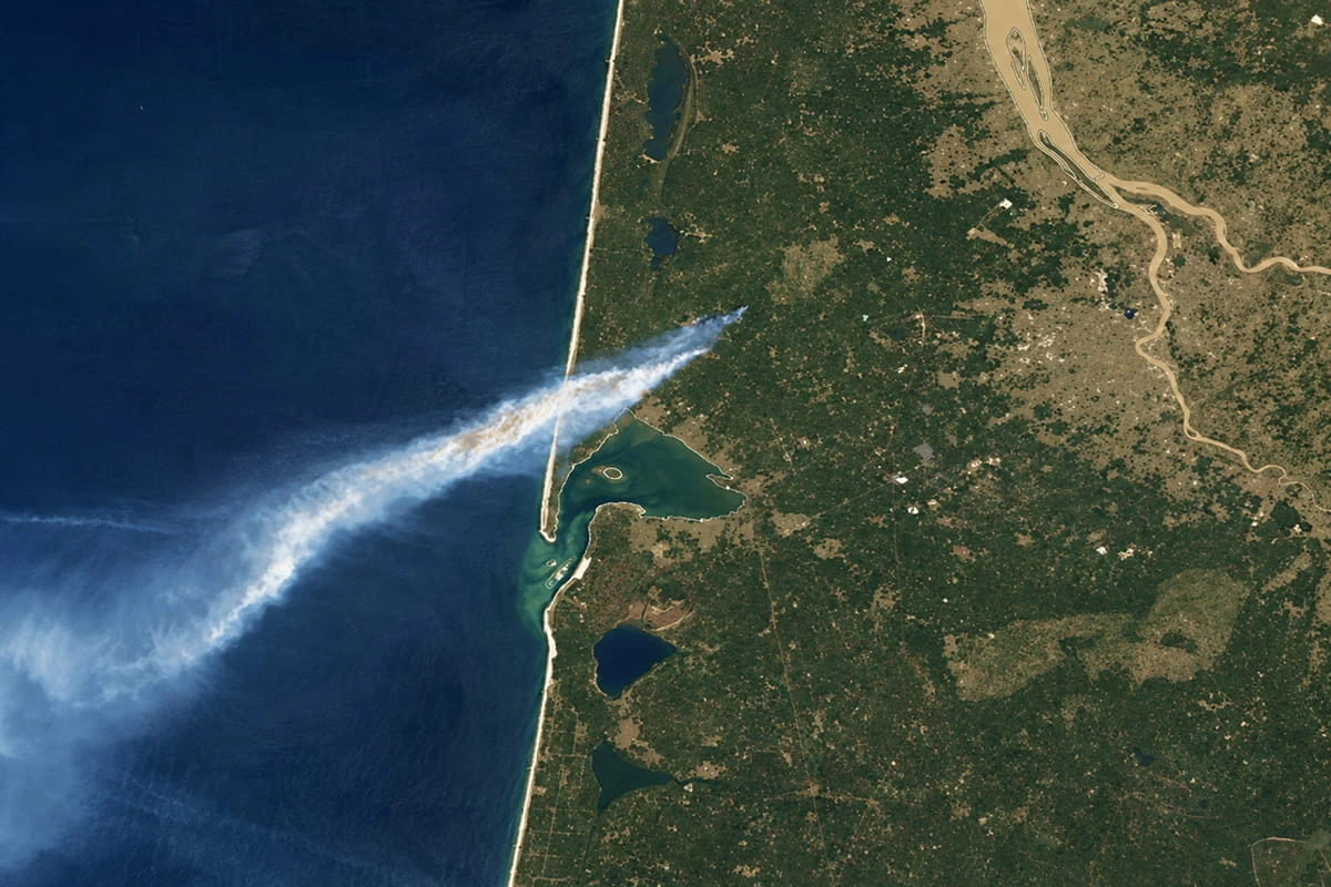 Même les satellites de la NASA captent l'immense incendie qui ravage la Gironde